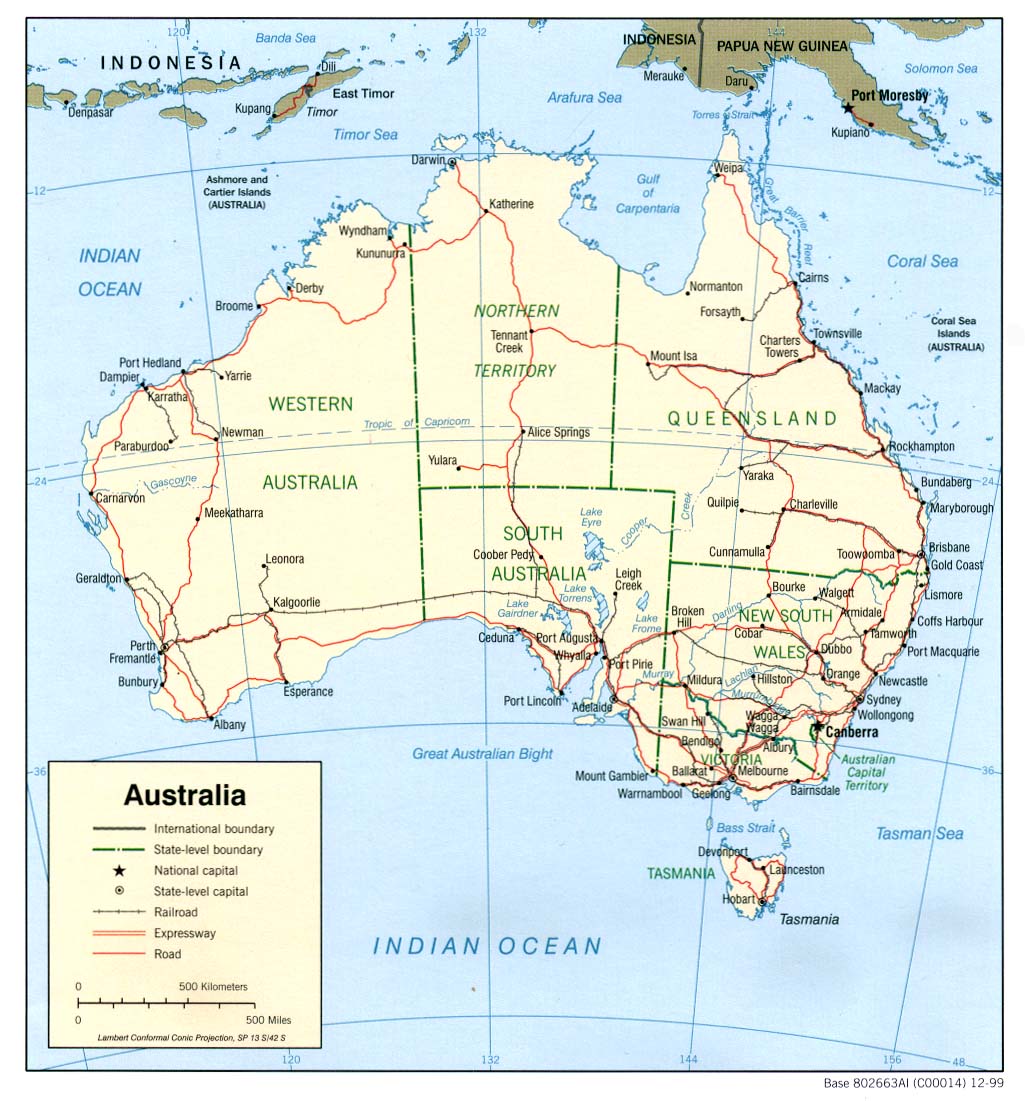 Political Map Of Australia