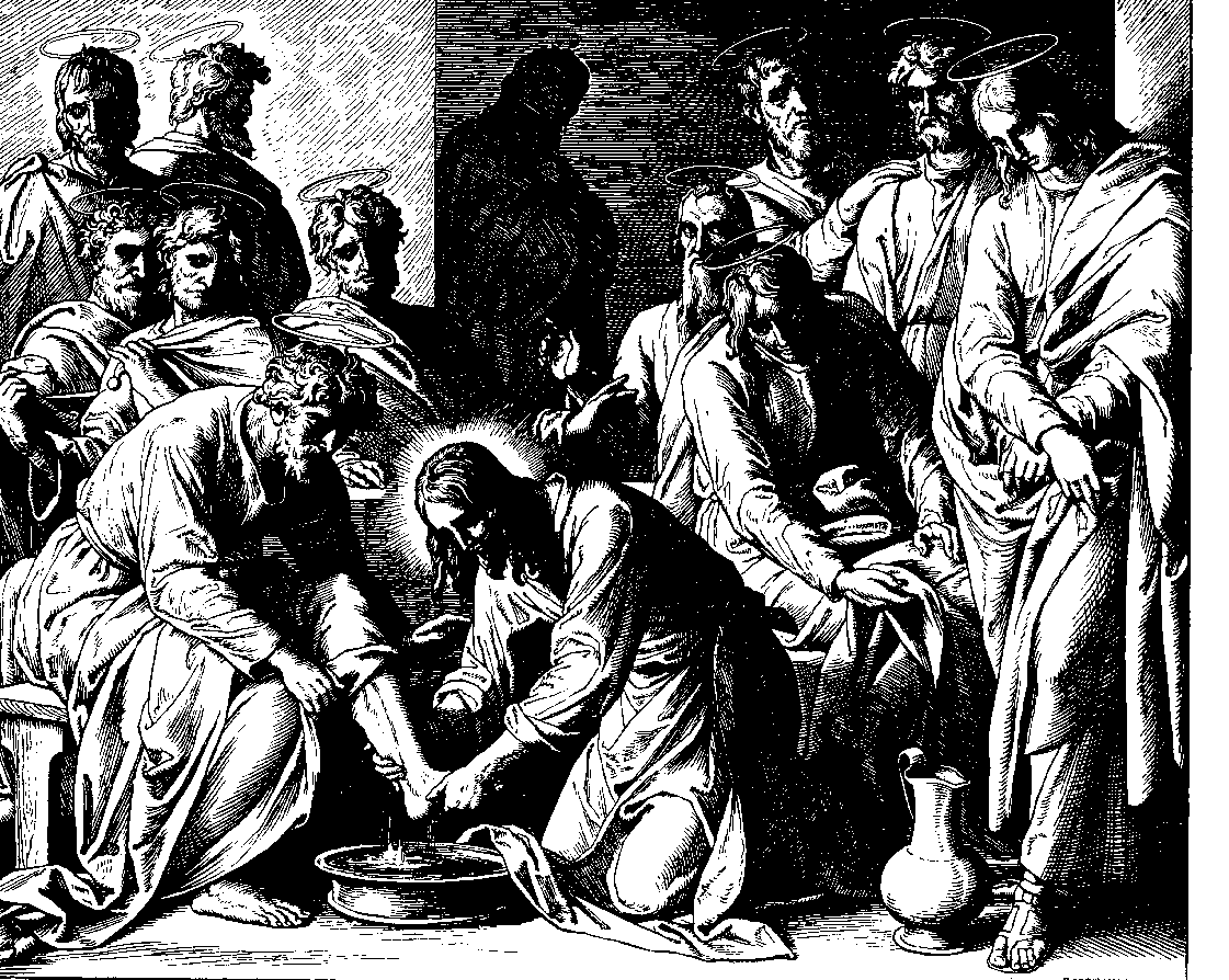 jesus washing the disciples feet clipart - photo #22