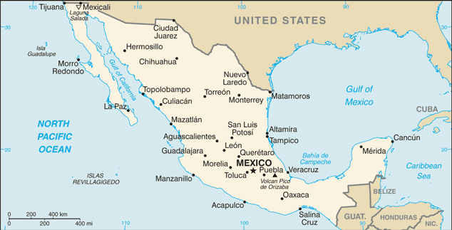 Map of Mexico