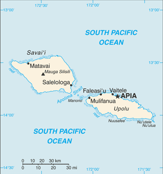 Map of Samoa